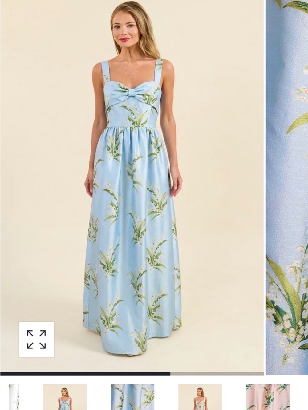 Lula Kate Lily of the Valley Floorlength Dress in Blue
